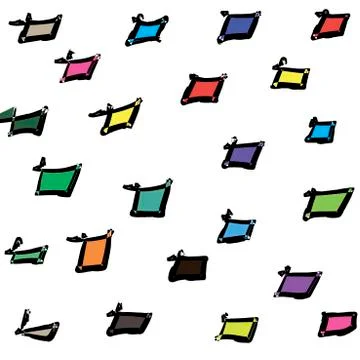Colored squares on a white Stock Illustration