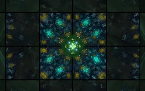 Colored stained glass Stock Illustration