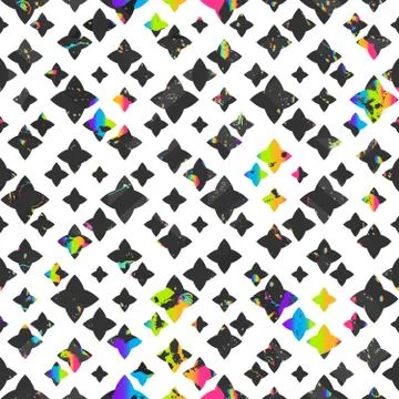 Colored star seamless pattern. Illustrazione stock