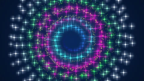 Colored Star Spiral Animated Background Stock Footage 244895863