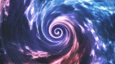 Colored star spirals converge to a bright vortex Stock Footage 320939413