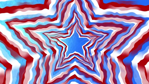 Colored Star Waving Shape Loop Stock Footage 303523122