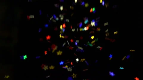 Colored Stars In The Air Stock Footage 94365245