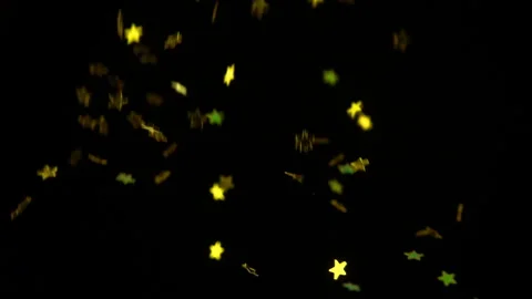 Colored Stars On Black Background Stock Footage 94365230