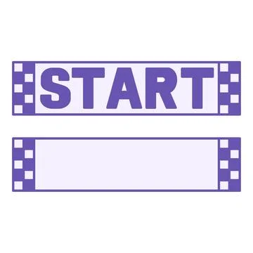 Colored Start Icon. Vector Illustration. Start of Sports Race. Running Concep Stock Illustration
