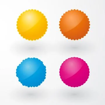 Colored stickers with shadow Stock Illustration