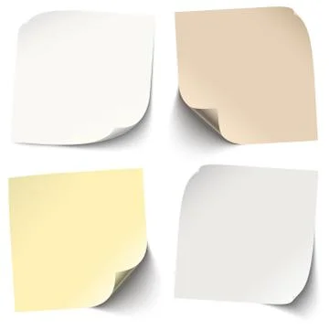 Colored sticky notes collection Stock Illustration