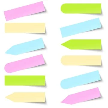 Colored sticky notes collection Stock Illustration