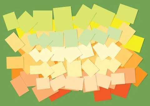 Colored sticky papers Stock Illustration