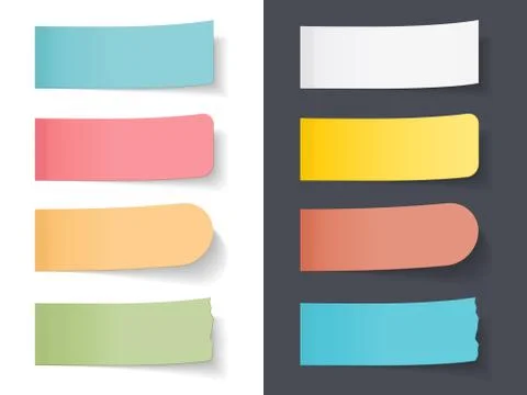Colored Sticky Papers Illustrazione stock