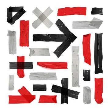 Colored Sticky Tape Set Stock Illustration
