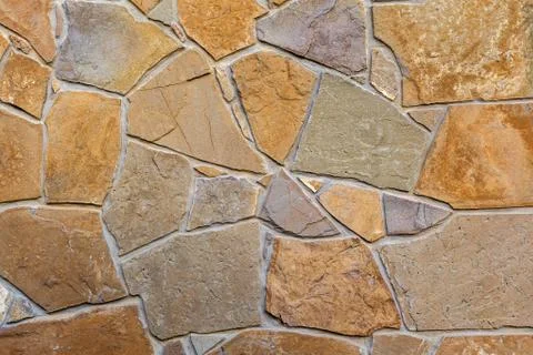 Colored stone cladding Фото