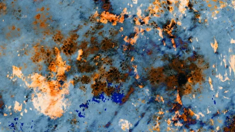 Colored Stone Concrete Stop Motion Abstract Background Fun Animation Stock Footage 106155934