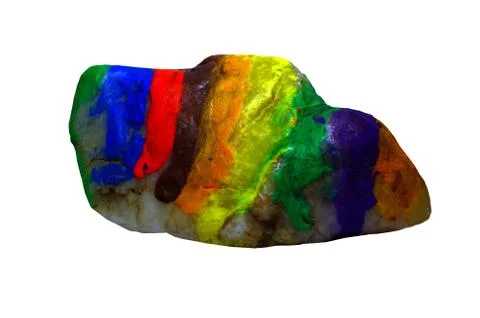 Colored stone isolated Foto stock
