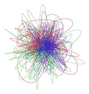 Colored Strings Mess Flat Graphics Illustration Stock Illustration