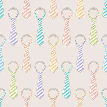 Colored striped ties Stock-Illustration
