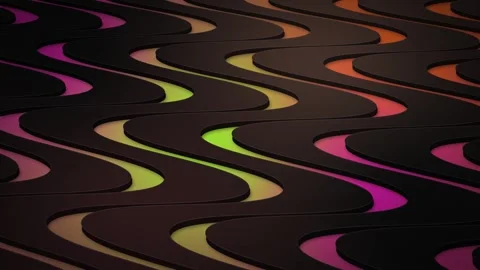 Colored Stripes pattern on black Background Stock Footage 247401480