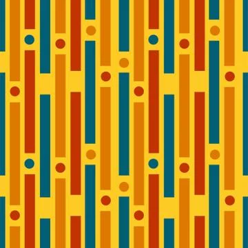 Colored strips and circles. Geometric pattern 스톡 일러스트