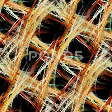 Colored strokes on black background - seamless pattern Stock Illustration