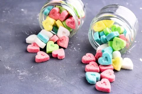 Colored sugar Stock Photos