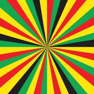 Colored sunburst ray vector pattern with red, green, yellow diagonal line Stock Illustration