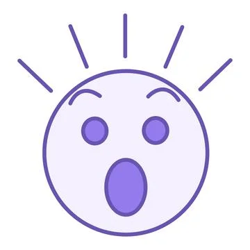Colored Surprised Icon. Vector Icon of Surprised Face with Open Mouth. Emot.. Stock-Illustration