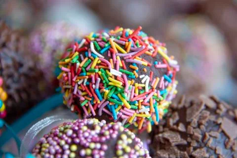 Colored Sweet Cake Pops Candy. Фото