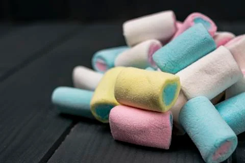 Colored sweets with sugary sponge texture Stock Photos