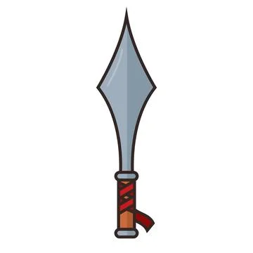 Colored sword medieval weapon icon Vector Stock Illustration