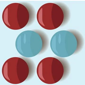 Colored tablets. Seamless pattern. Vector stock illustration. Stock Illustration