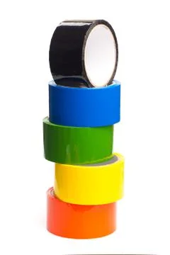 Colored tape in large rolls - Image Stock Photos