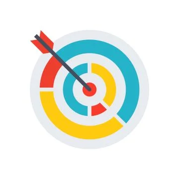 Colored target icon Stock Illustration