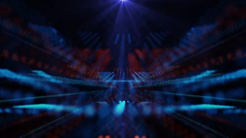 Colored Techno Light VJ Tunnel Loop Stock Footage 156601675