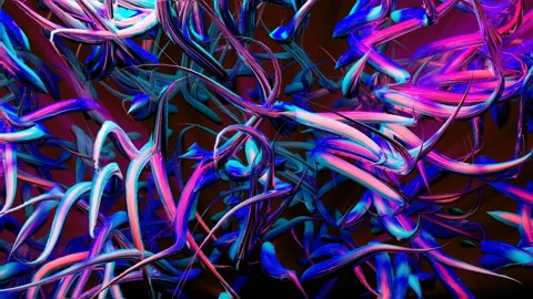 Colored tentacles Stock Footage 135947327