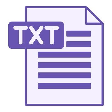 Colored Text File Icon. Vector Illustration. Computer File Containing Text .. Stock Illustration