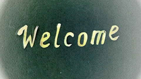 Colored text Welcome in the Stop Motion Stock Footage 73938483