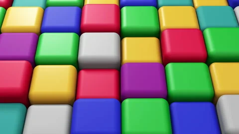 Colored texture of children's toy cubes. Stock Footage 167957798