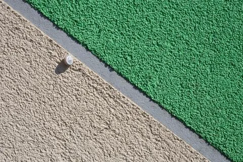 Colored texture of the facade of the building with clams on it Stock Photos