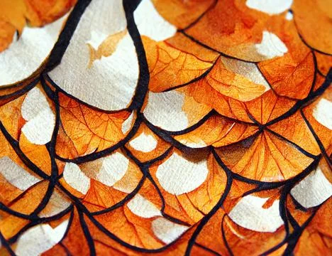 Colored texture geometric shapes in autumn style on white background. Stock Illustration