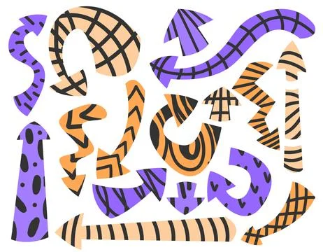 Colored thick vector arrowscolored thick vector arrows Stock Illustration