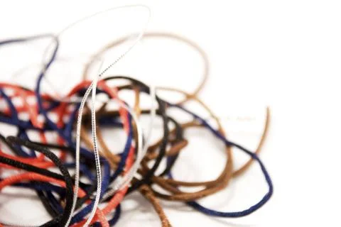 Colored thread isolated on white Stock Photos