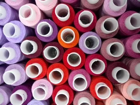 Colored thread Foto stock