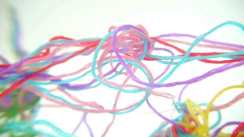 Colored thread in the water Stock Footage 75395878