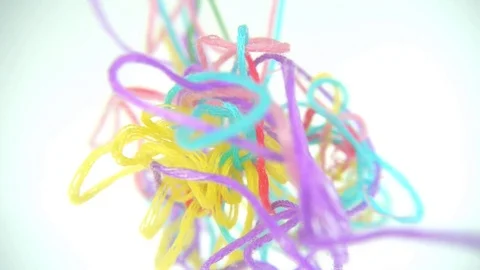 Colored thread in the water Stock Footage 75395885