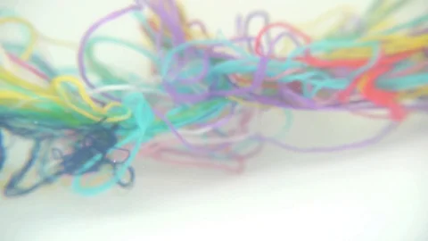 Colored thread in the water Stock Footage 75395890