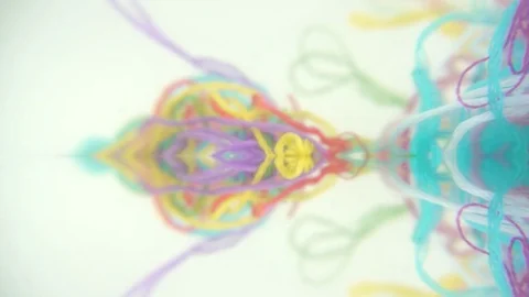 Colored thread in the water Stock Footage 75396110