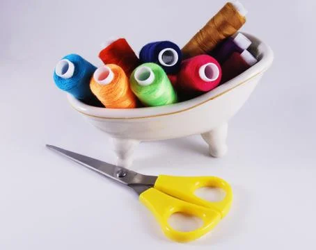 Colored threads and others Stock Photos