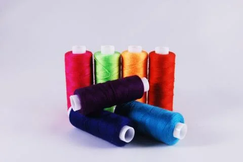 Colored threads and others Stock Photos