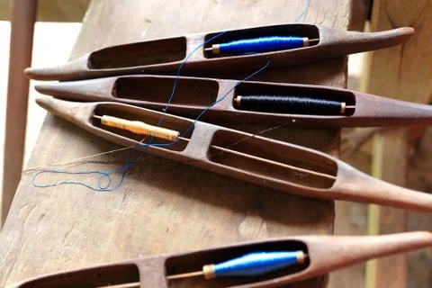 Colored threads-laos Stock Photos