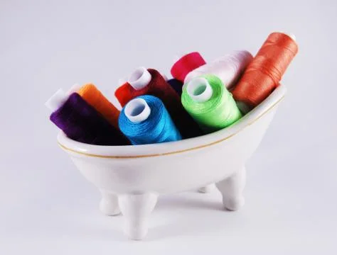 Colored threads Stock Photos